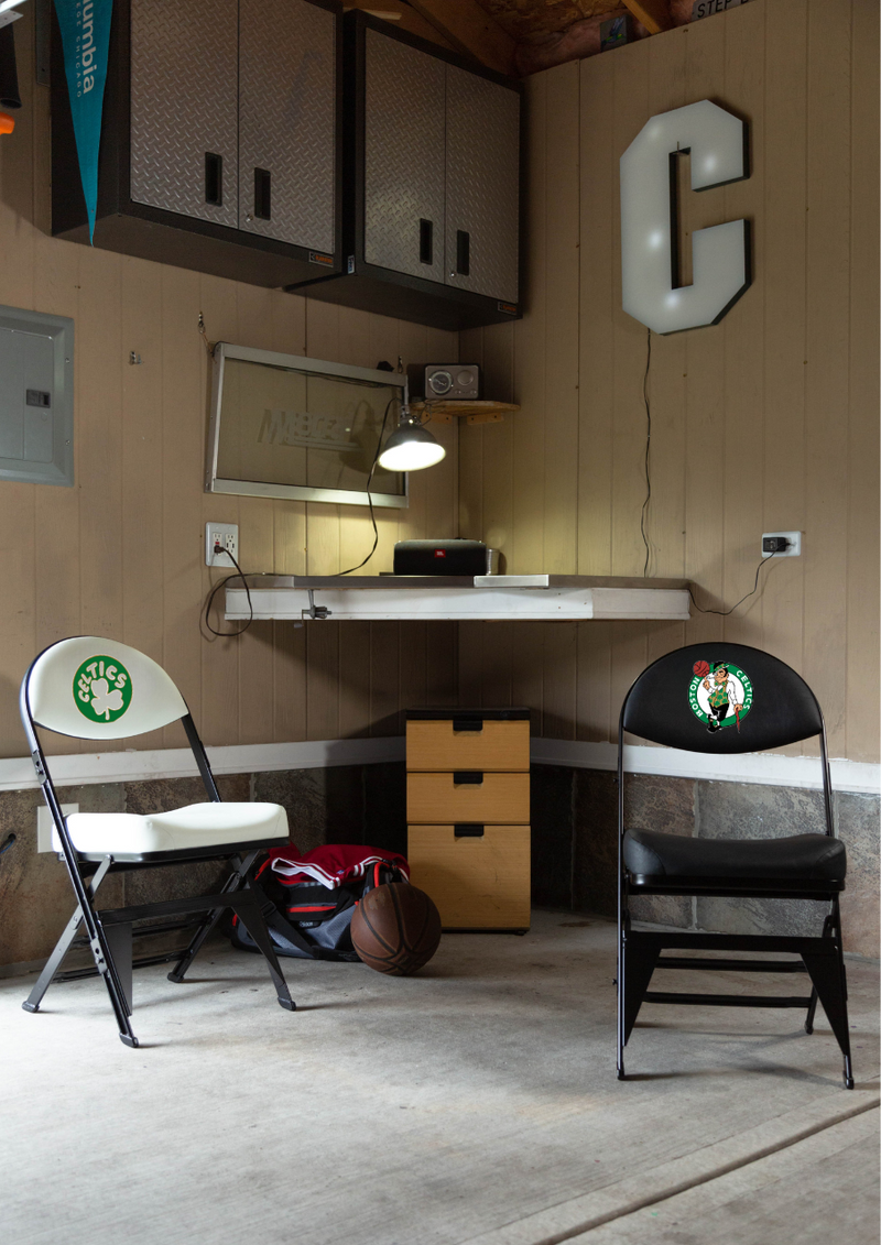 Boston Celtics Hardwood Classics NBA Logo chair - White