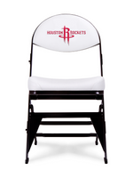 LIMITED EDITION - Houston Rockets - White X-Frame Courtside Folding Chair